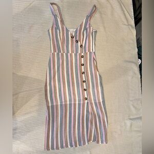 Harper Multicolor Striped Midi Dress